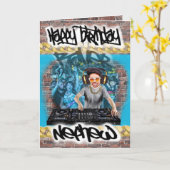 Carte d'anniversaire Nephew (Fleur jaune)