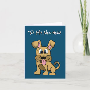 Carte d'anniversaire Nephew - Chien mignon