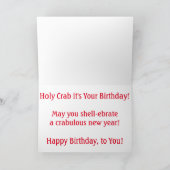 Carte d'anniversaire "Neuf crabes sérigraphiés" (Intérieur)