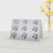 Carte d'anniversaire "Neuf Crabs Sérigraphiés" (Fleur jaune)