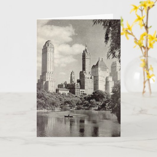 Carte d'anniversaire - New York (Fleur jaune)