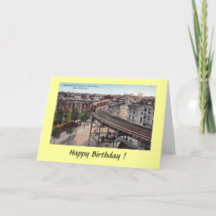 Carte d'anniversaire - New York City ascenseur