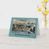 Carte d'anniversaire - Newcastle-upon-Tyne (Fleur jaune)