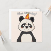Carte d'anniversaire Nice - Panda Edition (Devant/Arrière en situation)