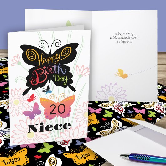 Carte d'anniversaire nièce