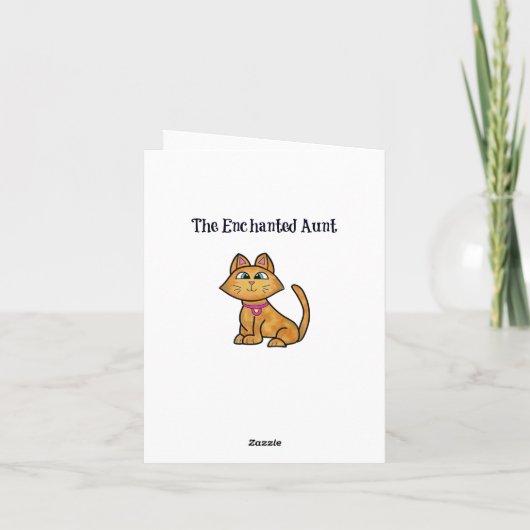 Carte d'anniversaire nièce - Chat mignonne (Dos)