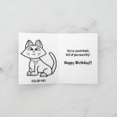 Carte d'anniversaire nièce - Chat mignonne (Intérieur)