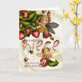 Carte d'anniversaire - nièce - fées de tarte de (Fleur jaune)