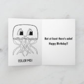 Carte d'anniversaire nièce - Mignonne méduse (Intérieur)