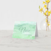 Carte d'anniversaire Niece Watercolor (Fleur jaune)