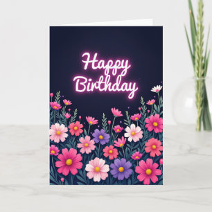 Carte d'anniversaire Night Bloom