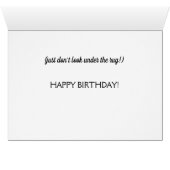 Carte d'anniversaire noire "de surprises (Intérieur Horizontal (Bas))