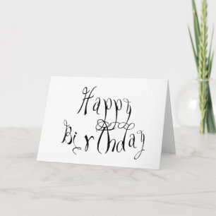 Carte d'anniversaire noire et blanche