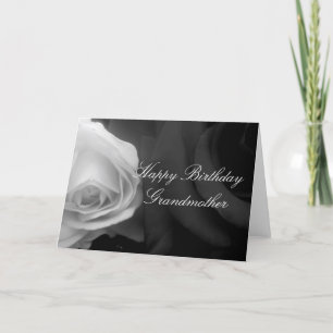 Carte d'anniversaire noire et blanche de