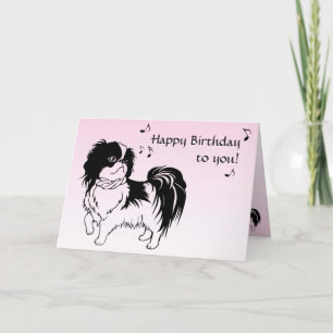 Carte d'anniversaire noire et blanche de rose de