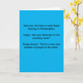 Carte d'anniversaire "non zéro" avec Donald Trump (Fleur jaune)