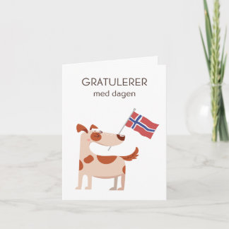 Carte d'anniversaire norvégienne – Gratulerer med