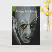 Carte d'anniversaire "Nosferatu" (Fleur jaune)
