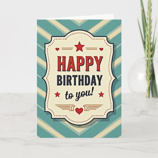 Carte d'anniversaire nostalgique (Devant)