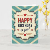 Carte d'anniversaire nostalgique (Fleur jaune)