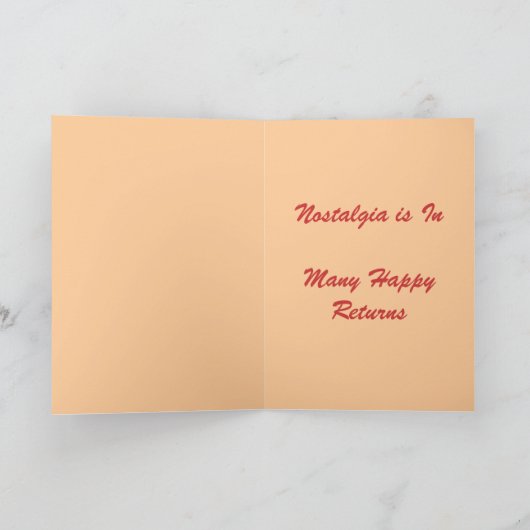 Carte d'anniversaire nostalgique (Intérieur)