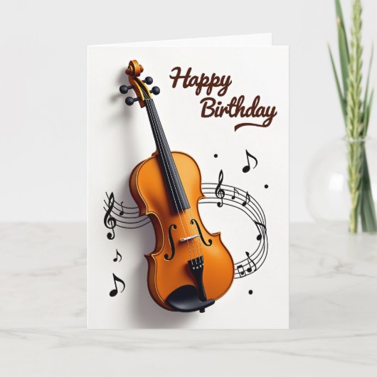 Carte d'anniversaire Notes de musique (Devant)