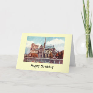 Carte d'anniversaire - Notre Dame, Paris