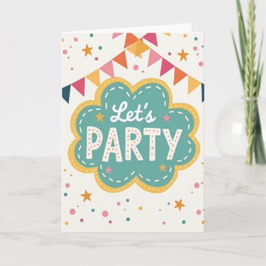 Carte d'anniversaire Nuage Turquoise (Devant)