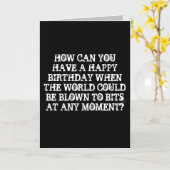 CARTE D'ANNIVERSAIRE NUCLÉAIRE WW3 (Fleur jaune)