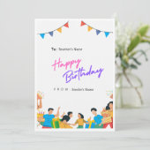 Carte d'anniversaire numérique joyeuse (Debout devant)