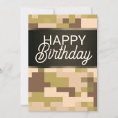 Carte d'anniversaire numérique Khaki (Devant)