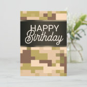 Carte d'anniversaire numérique Khaki (Debout devant)