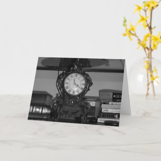 Carte d'anniversaire "Oak Grove Clock" (Fleur jaune)