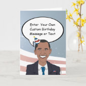 Carte d'anniversaire Obama - Personnaliser de votr (Fleur jaune)