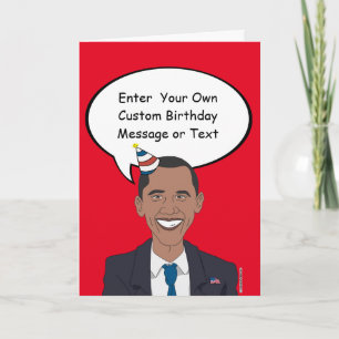 Carte d'anniversaire Obama - Personnaliser de votr