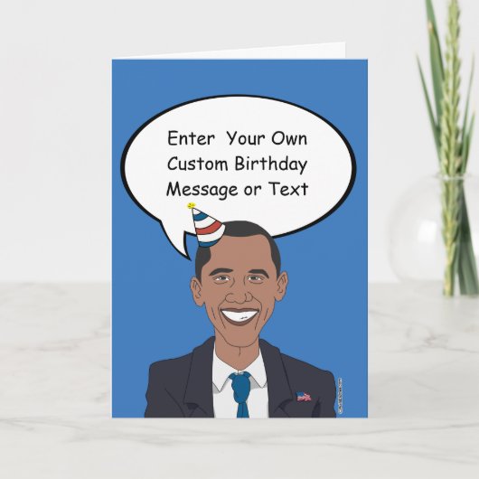 Carte d'anniversaire Obama - Personnaliser de votr (Devant)
