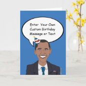 Carte d'anniversaire Obama - Personnaliser de votr (Fleur jaune)