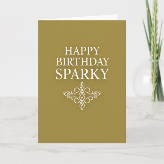 Carte d'anniversaire Ocbre Doré (Devant)