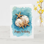 Carte d'anniversaire Océan Art Doux (Fleur jaune)