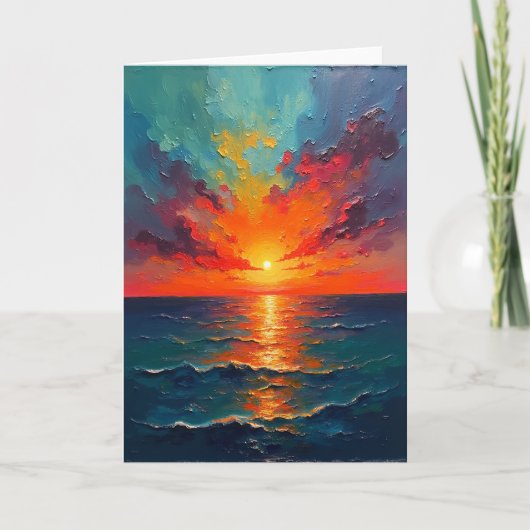 Carte d'anniversaire Ocean Fire (Devant)