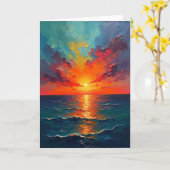 Carte d'anniversaire Ocean Fire (Fleur jaune)