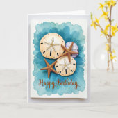 Carte d'anniversaire Ocean Sparkle (Fleur jaune)