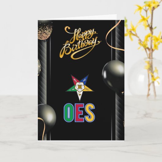 Carte d'anniversaire OES (Fleur jaune)