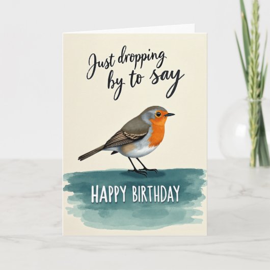 Carte d'anniversaire Oiseau Guilleret (Devant)