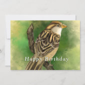 Carte d'anniversaire oiseau mignon (Devant)
