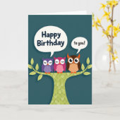 Carte d'anniversaire Oiseaux Chantants (Fleur jaune)