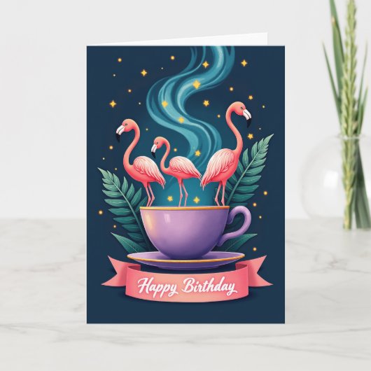 Carte d'anniversaire Oiseaux Étoilés (Devant)