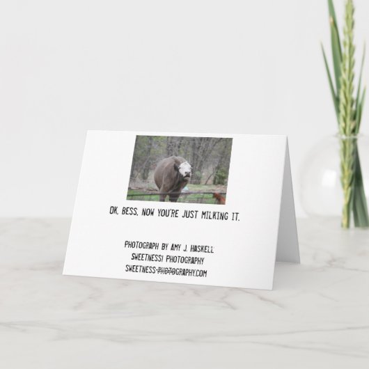 Carte d'anniversaire Ol'Bess (Dos)