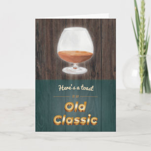 Carte d'anniversaire "Old Classic" Punny Brandy Bo