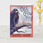 Carte d'anniversaire Old Crow (Fleur jaune)